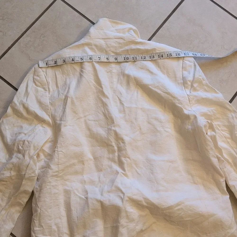 NEW Everlane The Oversized Blazer in Linen Bone White Size 12 - Picture 12 of 14